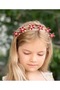 Crystal stone upright queen flower daisy motif metal luxury crown henna engagement adult crown red