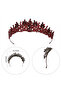 Crystal Stoned Bridal Wedding Crown Claret Red Special for Wedding and Henna Night - 5