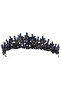Wedding and Henna Night Special Bridal Wedding Crown with Crystal Stones Dark Blue - 6