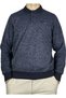 Men's 2-Piece Black Navy Blue Regular Fit Winter Thessaloniki Sweater with Polo Collar Pockets - 3