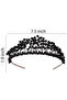 Dense Crystal Jewelled Bridal Henna Crown Bridal Wedding Crown Black - 2