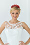 Dense Crystal Jewelled Bridal Henna Crown Bridal Wedding Crown Burgundy