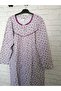 Oversize, Thick, winter, raised inside, 3 buttons, 100% cotton, large size, long mother's nightgown