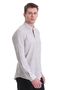 Gray Comfort Fit Printed 100% Cotton High Collar Long Sleeve Casual Shirt - 4