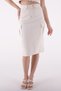 Medium Length Women's Denim Skirt with Cargo Pocket Detail and Regular Waist Natural / Natural Denim