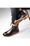 Leeds Genuine Leather Non-Slip Sole Chelsea Daily Boots Brown - 3