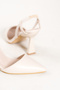 BEIGE SKIN HEELED STILETTO SHOES - 3