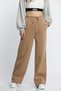 Mink Women's Waist Lace-Up Three Thread Raised Loose Wide Leg Palazzo Bottom Tracksuit - 2