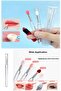 3-Piece Eye, Lip, Nail Makeup Brush New Generation, Multifunctional Soft Silicone Applicator Set - 2