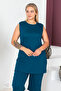 Plus Size Comfort Model Capri 2-Piece Suit with Elastic Waist and Pocket Capri Shorts Top-Top 2-Piece Set - 6