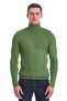Green Slim Fit Ribbed Turtleneck Wool Knitwear Sweater - 3
