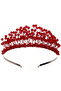 Dense Crystal Jewelled Bridal Henna Crown Bridal Wedding Crown Burgundy - 2