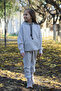Pearl Textile kangaroo pocket hooded unisex girl boy child tracksuit set - 2