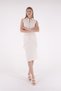 Medium Length Women's Denim Skirt with Cargo Pocket Detail and Regular Waist Natural / Natural Denim - 2