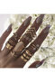 Prism 13 Pieces Gold Women's Ring Set