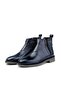 Leeds Genuine Leather Non-Slip Sole Chelsea Daily Boots Navy Blue