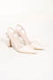 BEIGE SKIN HEELED STILETTO SHOES - 2