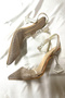 Lady Transparent Nude Skin Rose Crystal Jewelled 8 Cm Transparent Goblet Heeled Wedding Engagement Evening Dress Shoes - 3