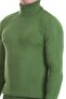 Green Slim Fit Ribbed Turtleneck Wool Knitwear Sweater - 6