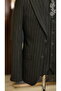 Men's Striped Suit Style Slim Fit Jacket Vest Pants - 5