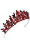Denver Embellished Queen Tiara Bridal Henna Night Tiara Burgundy - 6