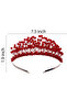 Dense Crystal Jewelled Bridal Henna Crown Bridal Wedding Crown Burgundy - 7