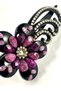 Buckle-knob-hairpin-pink Roses-row Stones - 2