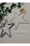 Metal Macrame Star 25cm Set of 5 Galvanized Pulley Ring Dream Catcher - 2