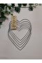 Metal Macrame Heart 25cm Set of 5 Galvanized Pulley Ring Dream Catcher