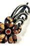 Buckle-knob-hairpin-topaz, brown Rose Row Stones - 2