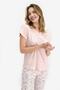 Women's Powder Salmon Short Sleeve Pajama Set Pc7688-S