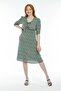 Women's Green Floral Patterned Dress - 2