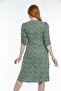 Women's Green Floral Patterned Dress - 6