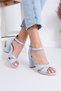 Women's Baby Blue Jany Heeled Shoes - 2