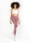Women's Lilac Colored Gathering Push-Up Cotton High Waist Tights - 3