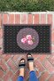 Polka Dot Rose Indoor and Outdoor Decorative Multi-Purpose Door Mat