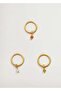 Women's Gold Yellow Metal Ring Set - 2