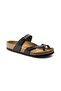 Women's Black Mayari Genuine Leather Flip Flops