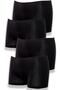 4 Pack Women's Black Modal Cotton High Quality Natural Boxers