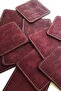 Square Coaster Leather Claret Red Coaster (1 Piece) - 5
