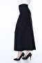 Women's Navy Blue Long Pencil Skirt - 3