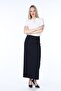 Women's Navy Blue Long Pencil Skirt - 7