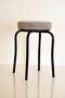 2 Pieces Gray Thai Feather Black Profile Stool Metal Stool Kitchen Stool Thick Stool