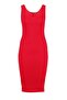Flexible Diving Fabric Strappy Red Pencil Dress 434 - 4