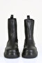Women's Black Chelsea Boots Non-Slip Thick Sole Short Heel Elastic Comfortable Boots Faux Leather Bootie - 4