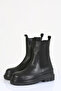 Women's Black Chelsea Boots Non-Slip Thick Sole Short Heel Elastic Comfortable Boots Faux Leather Bootie - 5