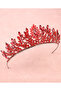 Denver Crystal Stoned Queen Crown Bridal Henna Night Crown Red - 2
