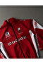 Women's Red Digital Design Printed Parachute Fabric Zippered Raincoat Jacket - 3