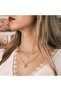 Eye-Catching Purple Zircon Stone First Step Necklace in Heart - A Loving Gift - 2