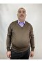 Men's Winter Thin Knitwear V-Neck Knitwear Non-Pilling Dad Sweater